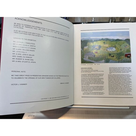 Vtg 1980 GRANDMA MOSES 1860-1961 Hammer Galleries Art Exhibit Catalogue May 1980 - Picture 3 of 4